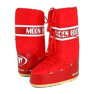 RED TECNICA THE ORGINAL MOON BOOTS SNOW WINTER SHOES MENS SIZE 9 WOMENS 10.5